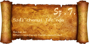 Széchenyi Tünde névjegykártya